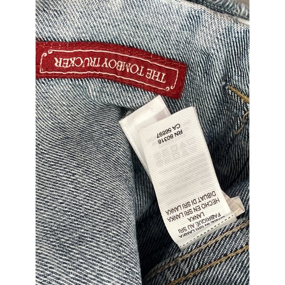 Lucky Brand The Tomboy Trucker Jacket Women S Blue Denim Jean Ranch Farm Western - Picture 7 of 8
